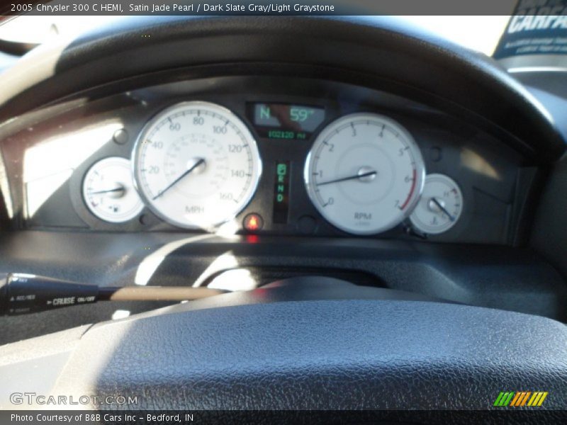 Satin Jade Pearl / Dark Slate Gray/Light Graystone 2005 Chrysler 300 C HEMI