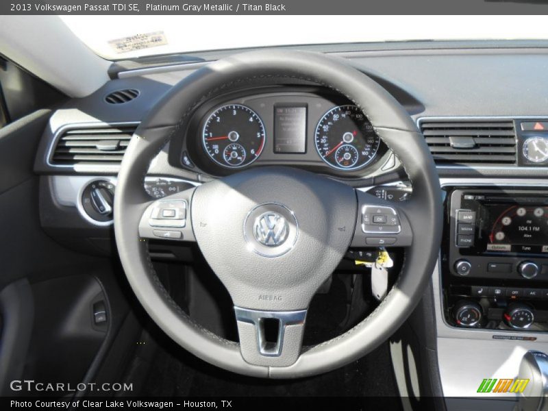 Platinum Gray Metallic / Titan Black 2013 Volkswagen Passat TDI SE