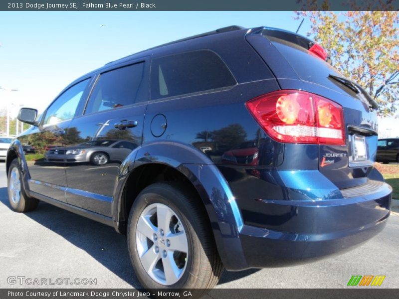 Fathom Blue Pearl / Black 2013 Dodge Journey SE