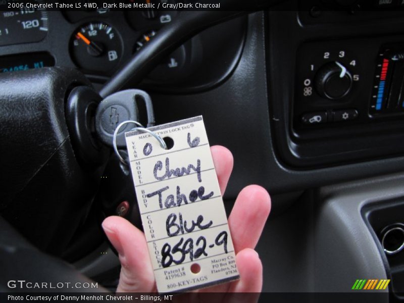 Dark Blue Metallic / Gray/Dark Charcoal 2006 Chevrolet Tahoe LS 4WD