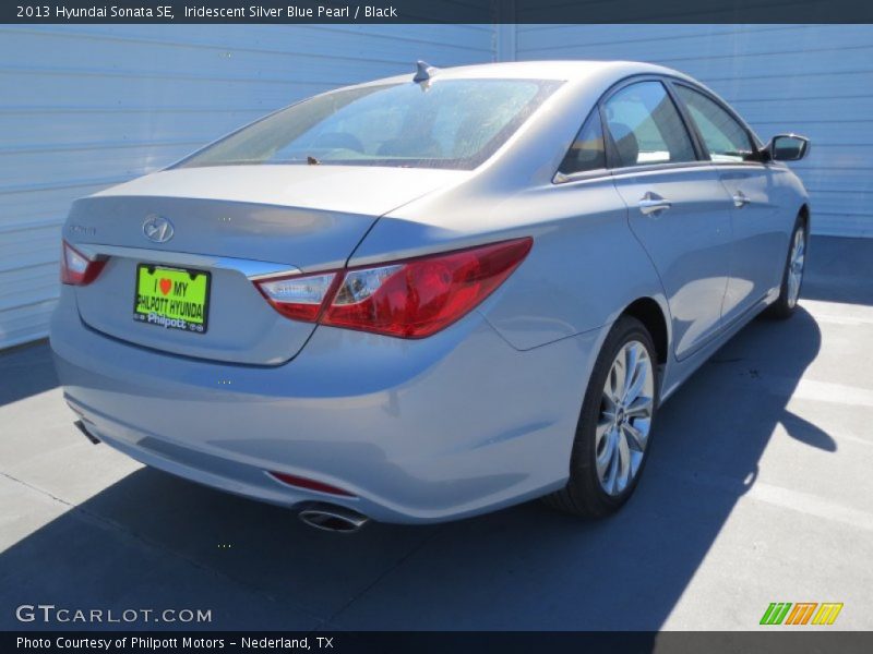 Iridescent Silver Blue Pearl / Black 2013 Hyundai Sonata SE