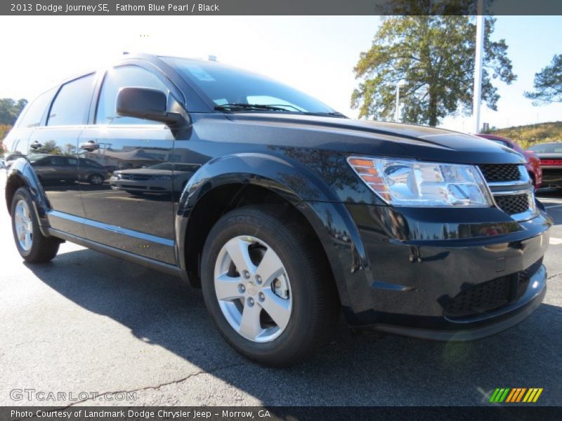 Fathom Blue Pearl / Black 2013 Dodge Journey SE