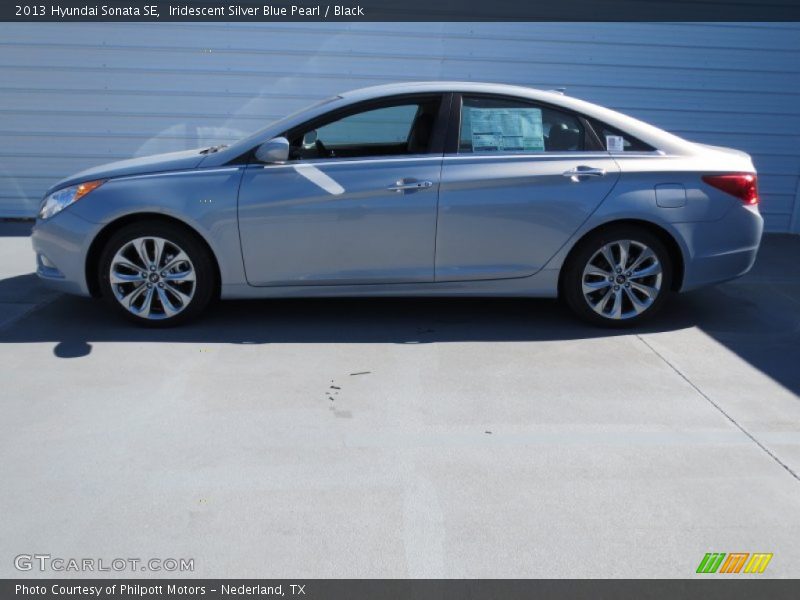 Iridescent Silver Blue Pearl / Black 2013 Hyundai Sonata SE