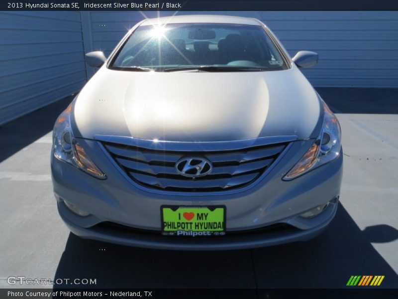 Iridescent Silver Blue Pearl / Black 2013 Hyundai Sonata SE