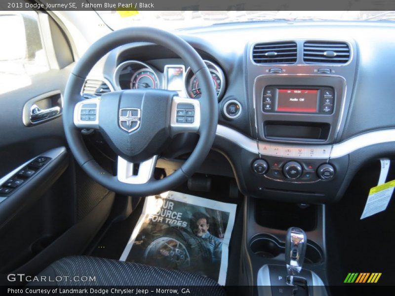 Fathom Blue Pearl / Black 2013 Dodge Journey SE