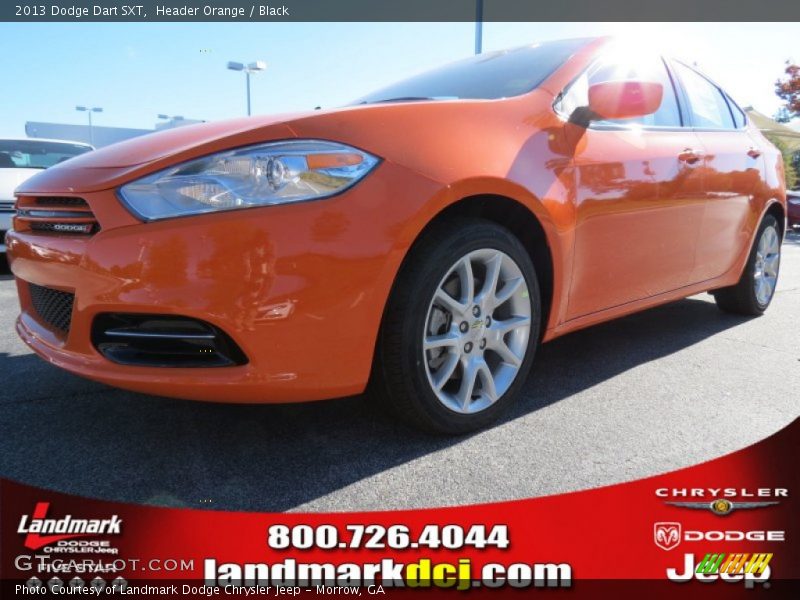 Header Orange / Black 2013 Dodge Dart SXT