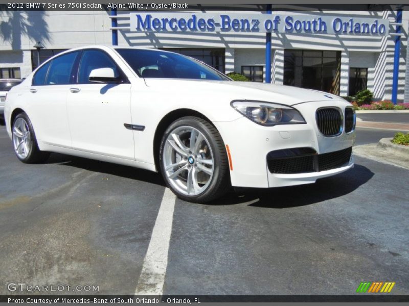 Alpine White / Oyster/Black 2012 BMW 7 Series 750i Sedan