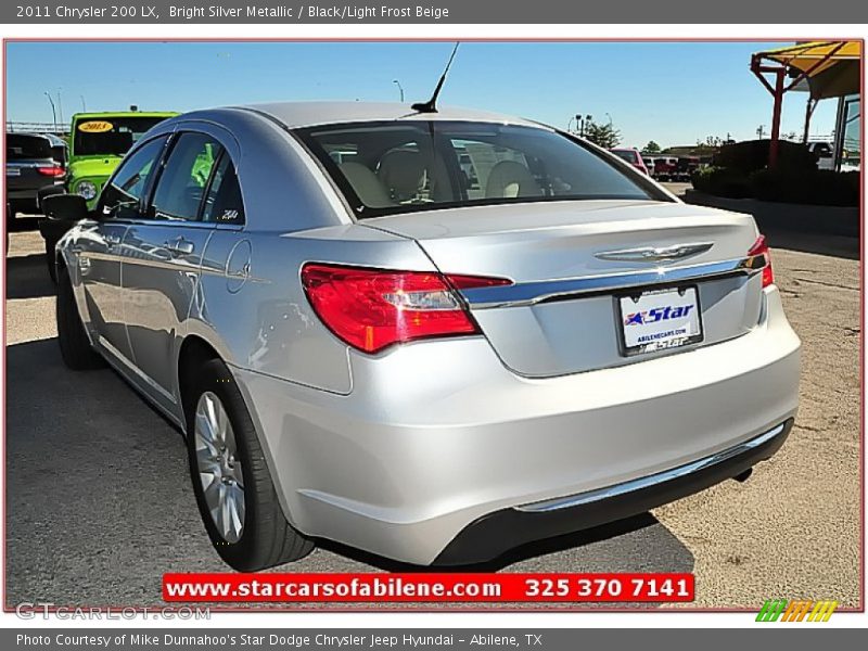 Bright Silver Metallic / Black/Light Frost Beige 2011 Chrysler 200 LX
