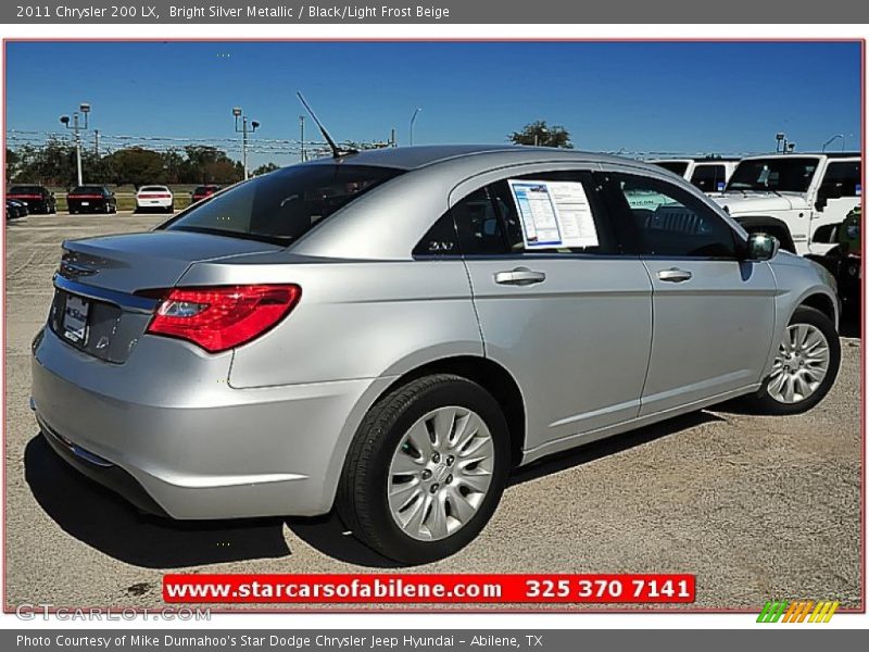 Bright Silver Metallic / Black/Light Frost Beige 2011 Chrysler 200 LX