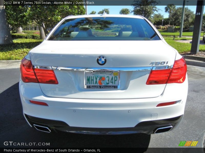 Alpine White / Oyster/Black 2012 BMW 7 Series 750i Sedan