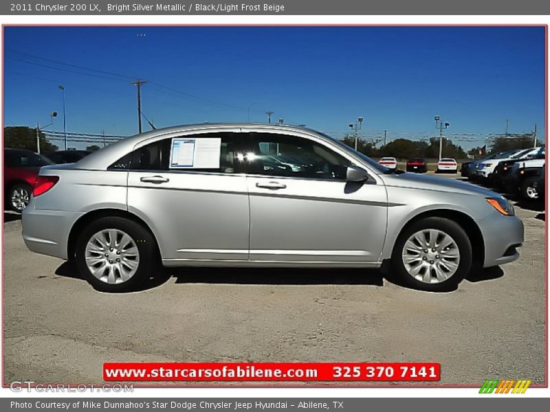 Bright Silver Metallic / Black/Light Frost Beige 2011 Chrysler 200 LX