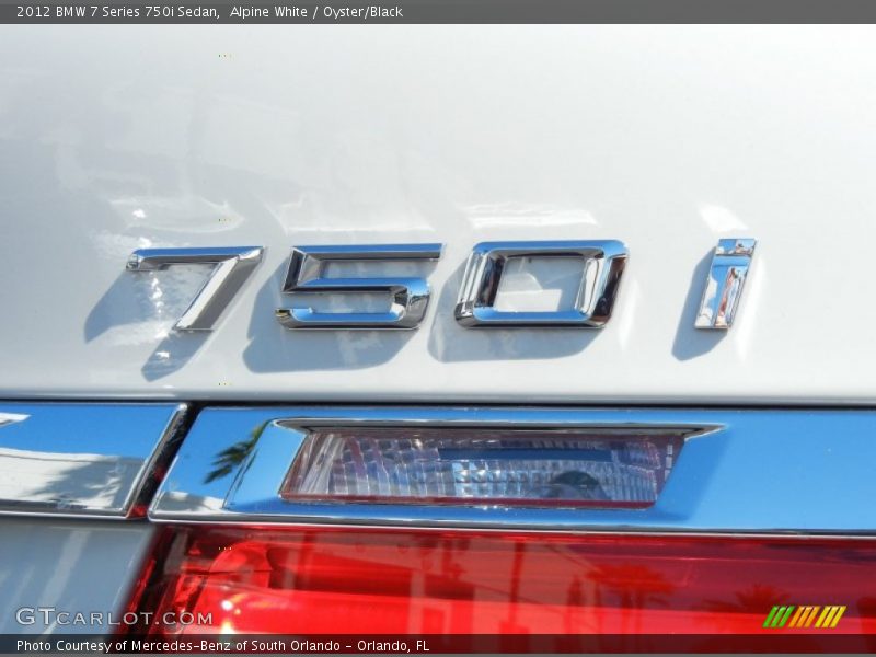 Alpine White / Oyster/Black 2012 BMW 7 Series 750i Sedan