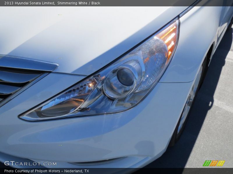 Shimmering White / Black 2013 Hyundai Sonata Limited