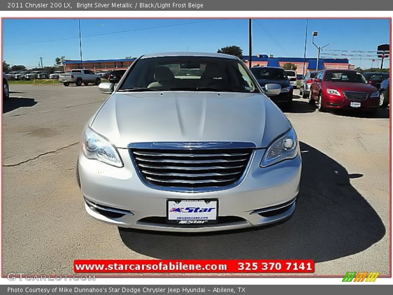 Bright Silver Metallic / Black/Light Frost Beige 2011 Chrysler 200 LX