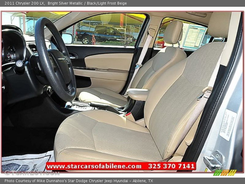 Bright Silver Metallic / Black/Light Frost Beige 2011 Chrysler 200 LX