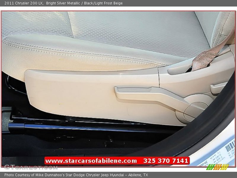 Bright Silver Metallic / Black/Light Frost Beige 2011 Chrysler 200 LX