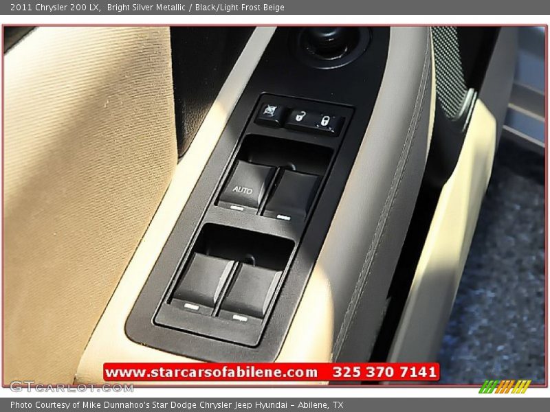 Bright Silver Metallic / Black/Light Frost Beige 2011 Chrysler 200 LX