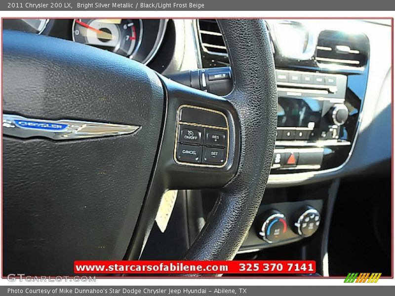 Bright Silver Metallic / Black/Light Frost Beige 2011 Chrysler 200 LX
