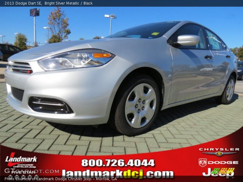 Bright Silver Metallic / Black 2013 Dodge Dart SE
