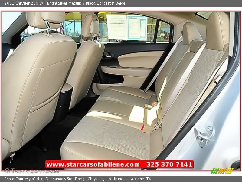 Bright Silver Metallic / Black/Light Frost Beige 2011 Chrysler 200 LX