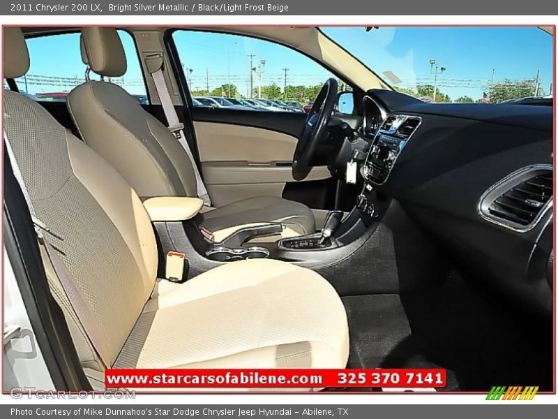 Bright Silver Metallic / Black/Light Frost Beige 2011 Chrysler 200 LX