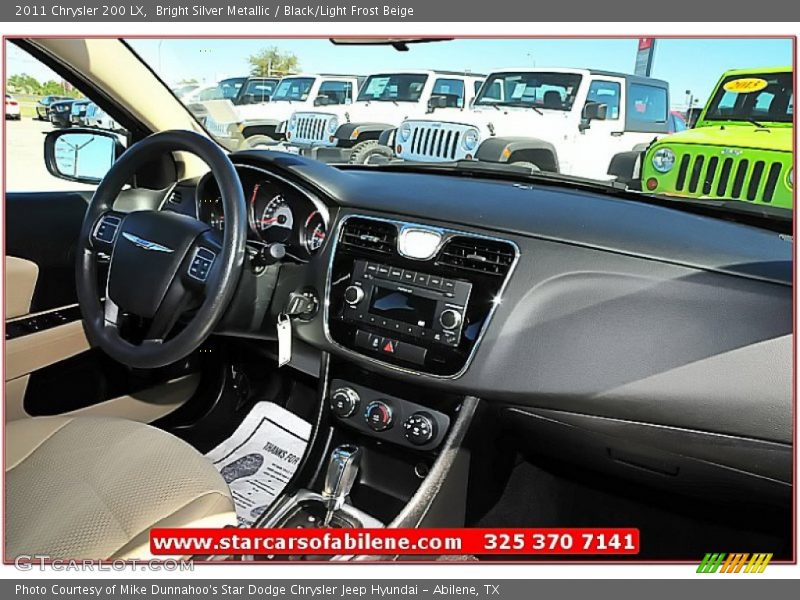 Bright Silver Metallic / Black/Light Frost Beige 2011 Chrysler 200 LX