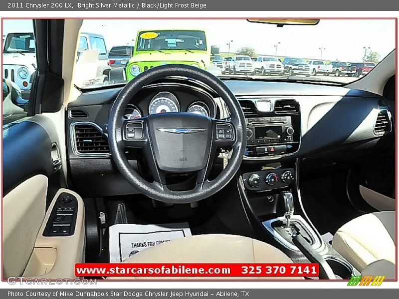 Bright Silver Metallic / Black/Light Frost Beige 2011 Chrysler 200 LX
