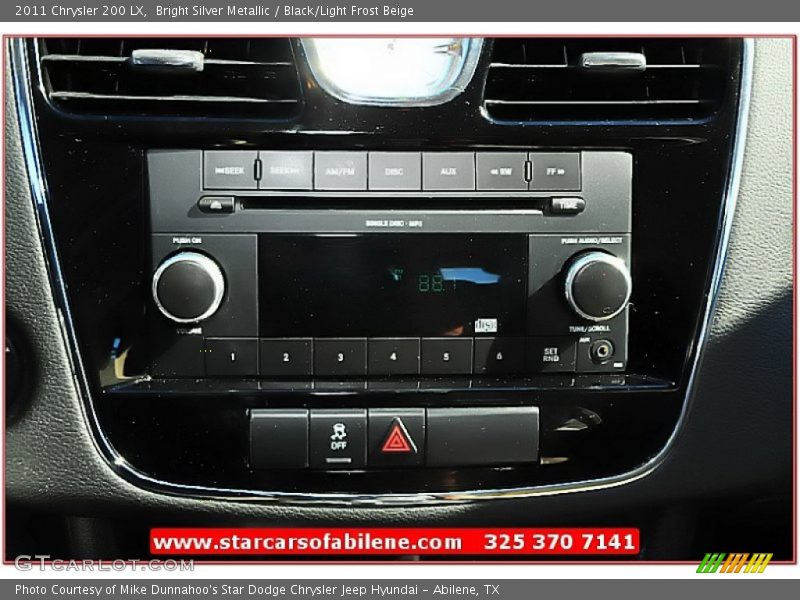 Bright Silver Metallic / Black/Light Frost Beige 2011 Chrysler 200 LX