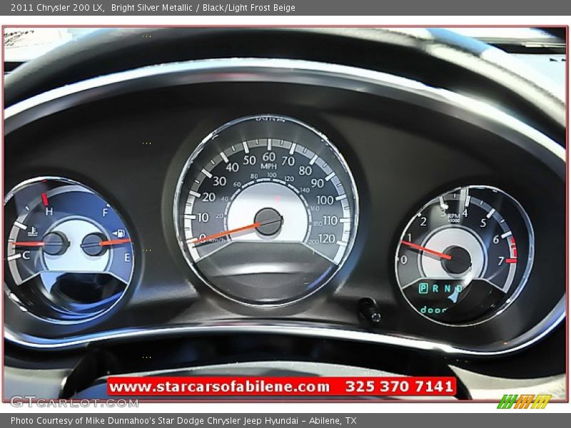 Bright Silver Metallic / Black/Light Frost Beige 2011 Chrysler 200 LX