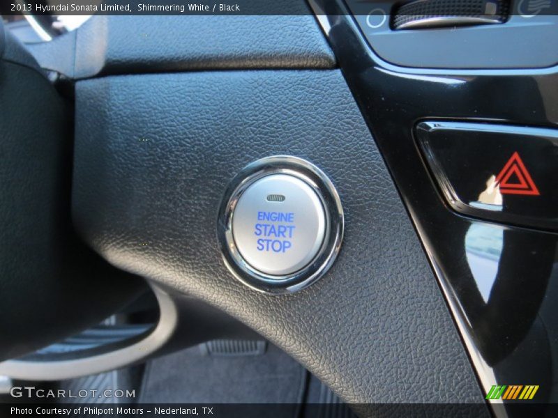 Shimmering White / Black 2013 Hyundai Sonata Limited