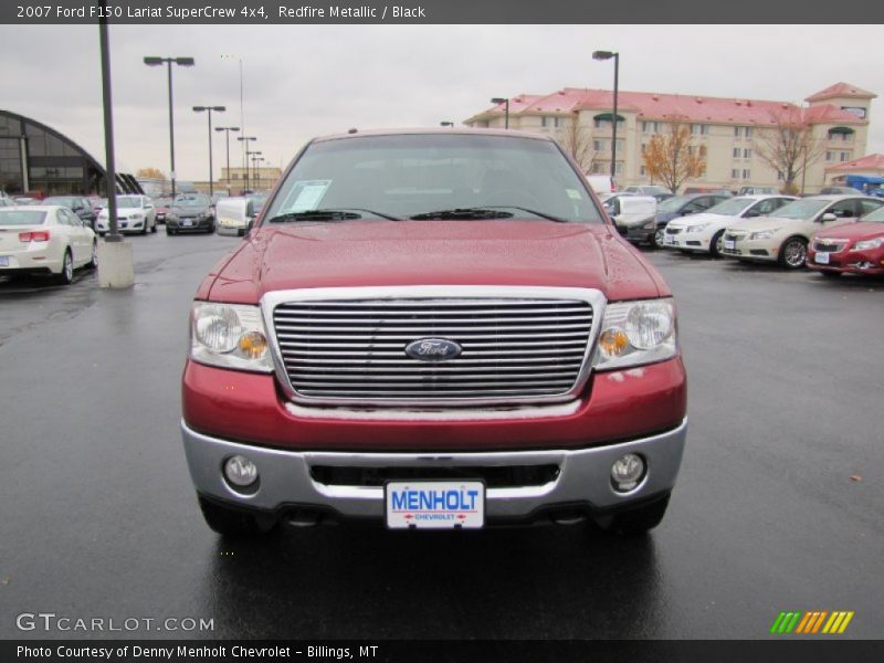 Redfire Metallic / Black 2007 Ford F150 Lariat SuperCrew 4x4