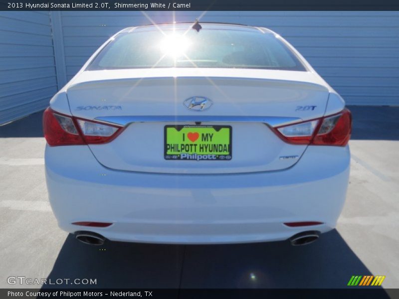 Shimmering White / Camel 2013 Hyundai Sonata Limited 2.0T
