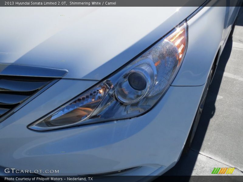 Shimmering White / Camel 2013 Hyundai Sonata Limited 2.0T