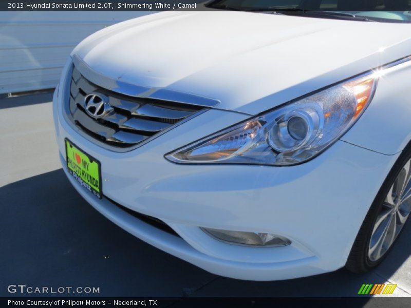 Shimmering White / Camel 2013 Hyundai Sonata Limited 2.0T