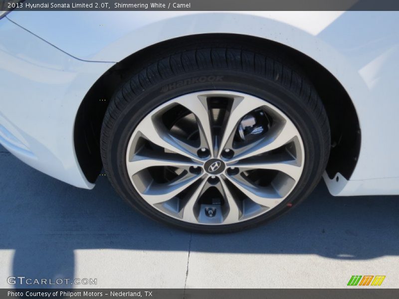 Shimmering White / Camel 2013 Hyundai Sonata Limited 2.0T
