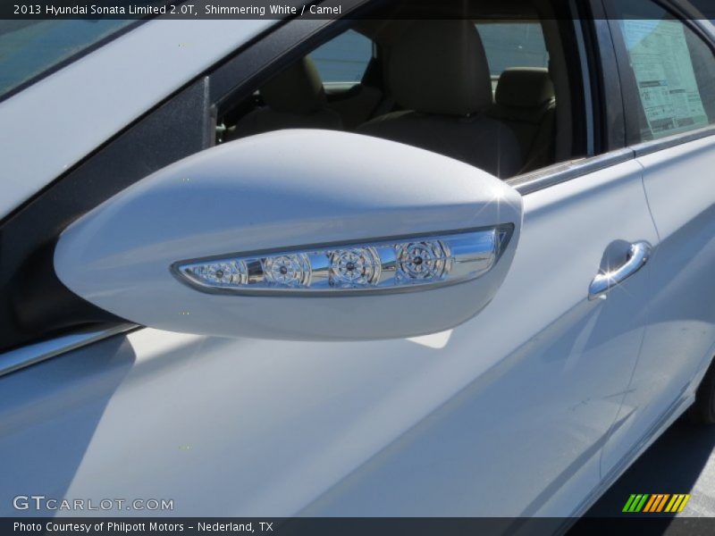 Shimmering White / Camel 2013 Hyundai Sonata Limited 2.0T