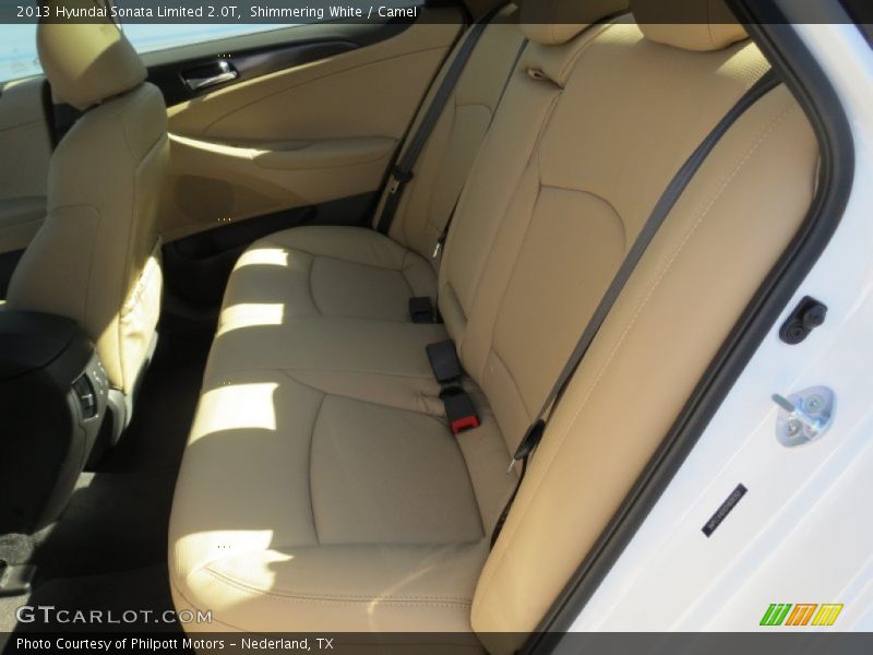 Shimmering White / Camel 2013 Hyundai Sonata Limited 2.0T