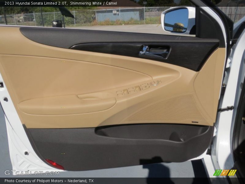 Shimmering White / Camel 2013 Hyundai Sonata Limited 2.0T