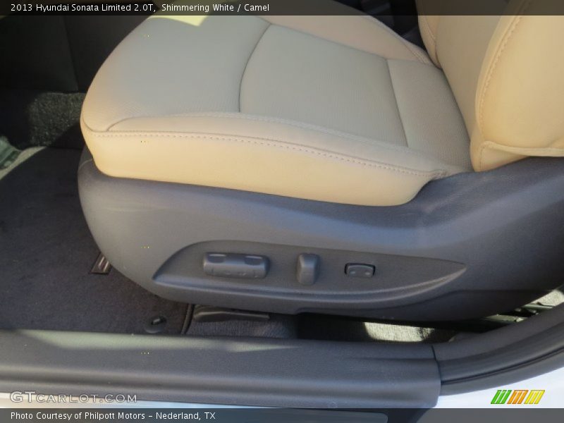 Shimmering White / Camel 2013 Hyundai Sonata Limited 2.0T