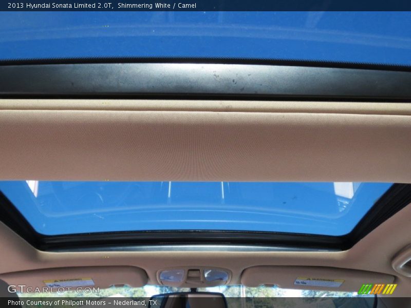 Shimmering White / Camel 2013 Hyundai Sonata Limited 2.0T