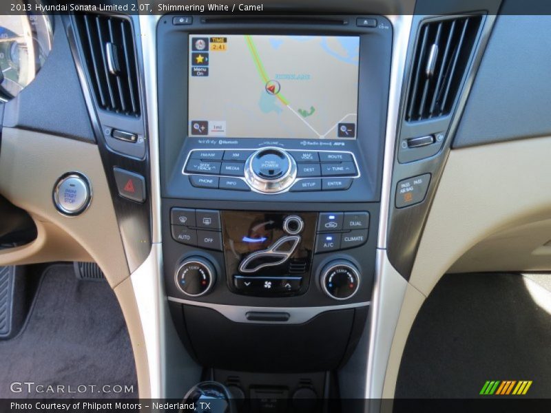 Shimmering White / Camel 2013 Hyundai Sonata Limited 2.0T
