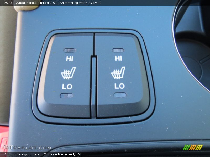 Shimmering White / Camel 2013 Hyundai Sonata Limited 2.0T