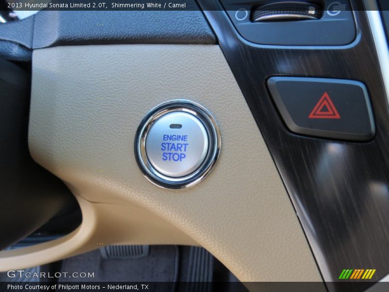 Shimmering White / Camel 2013 Hyundai Sonata Limited 2.0T