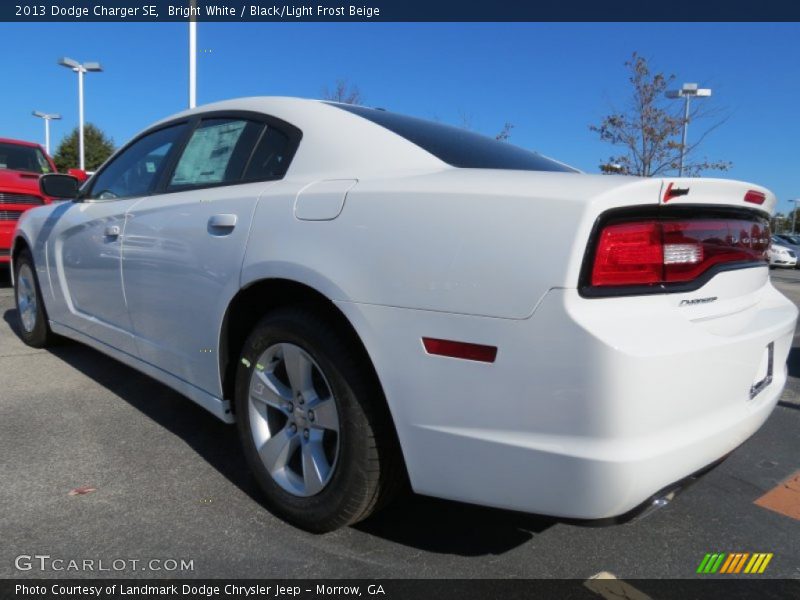 Bright White / Black/Light Frost Beige 2013 Dodge Charger SE