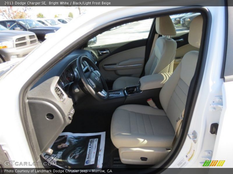 Bright White / Black/Light Frost Beige 2013 Dodge Charger SE