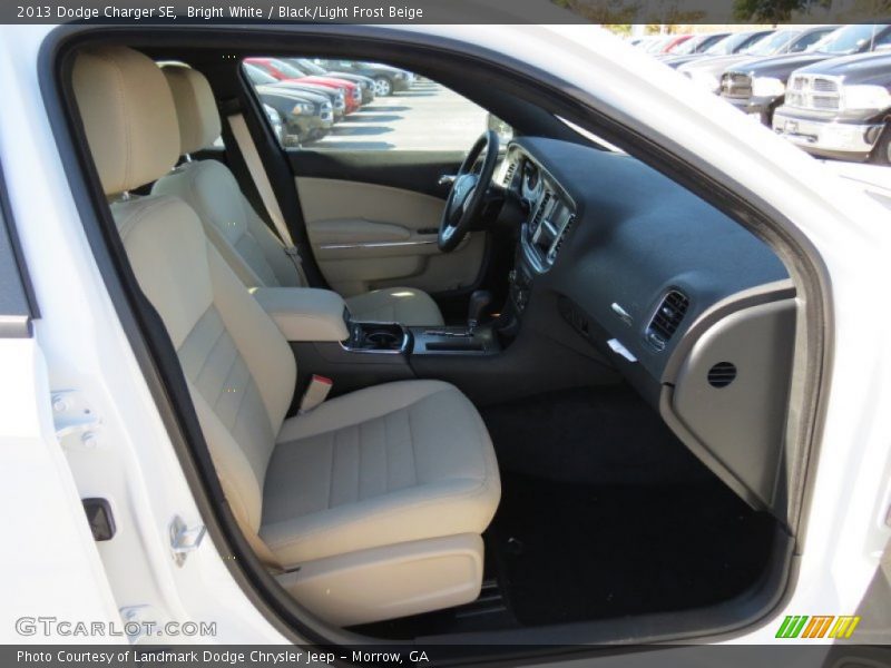 Bright White / Black/Light Frost Beige 2013 Dodge Charger SE