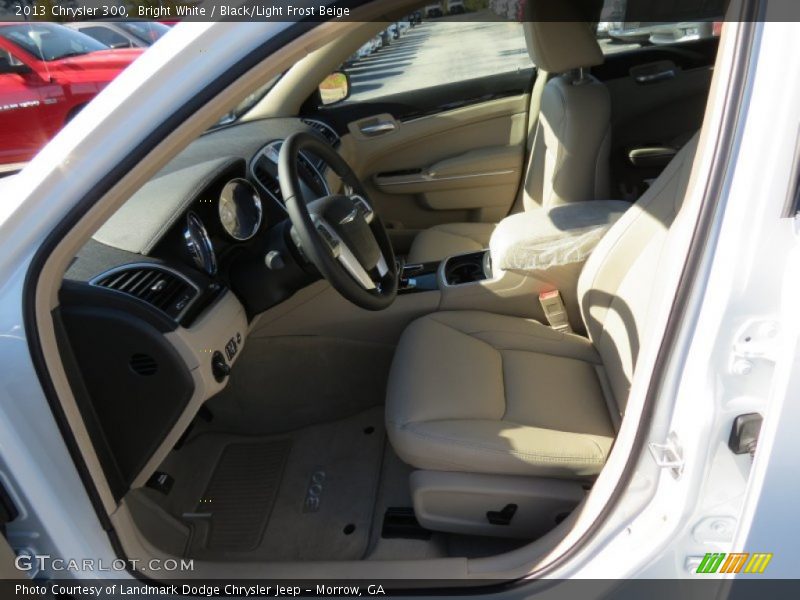 Bright White / Black/Light Frost Beige 2013 Chrysler 300