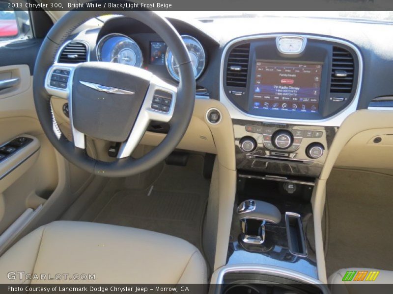 Bright White / Black/Light Frost Beige 2013 Chrysler 300