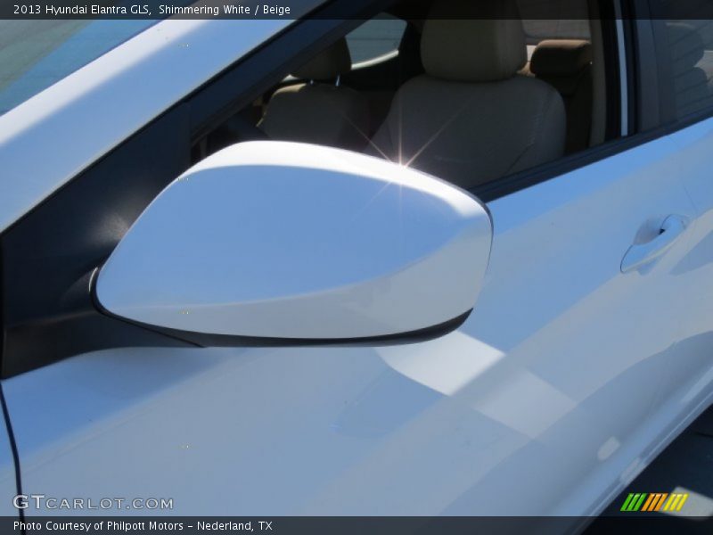 Shimmering White / Beige 2013 Hyundai Elantra GLS