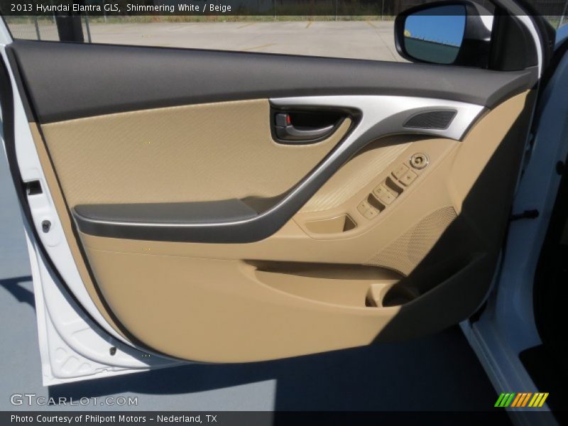 Shimmering White / Beige 2013 Hyundai Elantra GLS